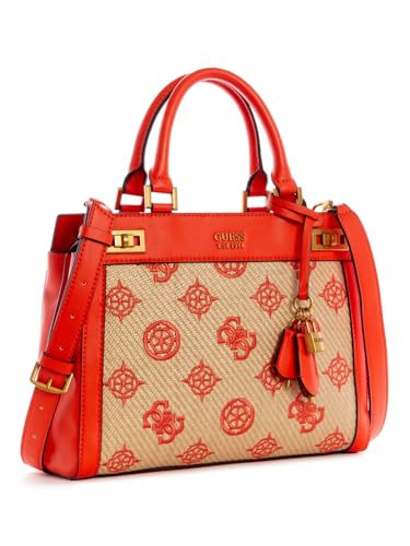 Guess Natural Flame Textured Katey Luxury Satchel Bag