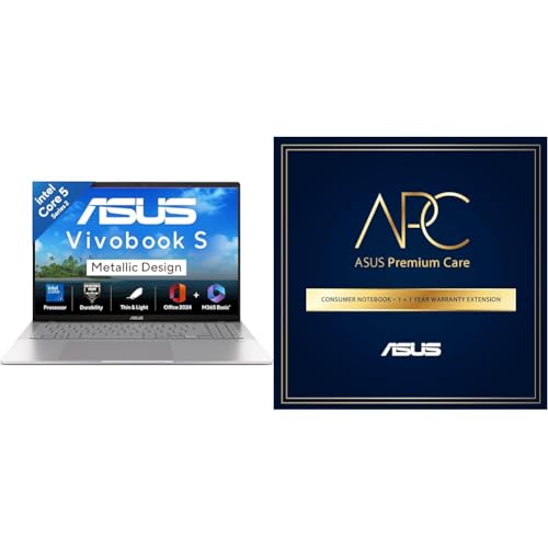ASUS Vivobook S16,14th Gen, Intel Core 5-210H,Metallic Design Laptop(Intel UHD iGPU/16GB RAM/512GB SSD/FHD+/16"/144Hz/Windows 11/ S3607VA-RP114WS + 1 Year Brand Warranty Extension