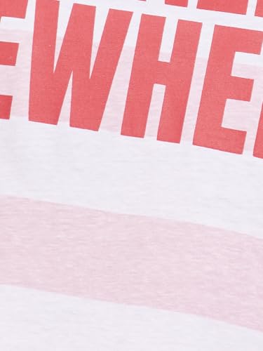 Max URB_N Women Striped Boxy Fit T-Shirt (Pink_L)