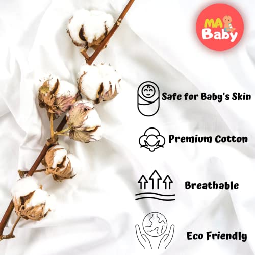 Manchais Rompers For Baby Girl And Baby Boy Short Sleeves Romper Pure soft Cotton Baby Bodysuits Jumpsuits And Onesies Pack Of 4 Baby Dress Clothes (3-6 Months)