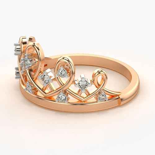 VALANOVA Sterling Silver & Certified Lab Grown Diamond 0.12cts | Ring For Women/Girls | Stylish & Elegant | VGR0132A | Ring Size: 17