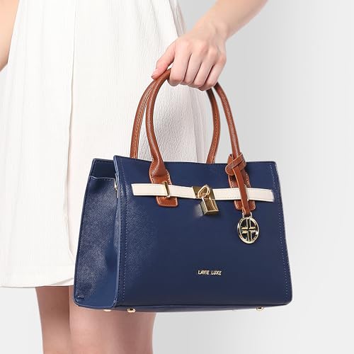 Lavie Luxe Women's Strap Medium Satchel Bag for Women | Satchel Handbag for Work | Ladies purse | Stylish Shoulder Bag | Gift for Women