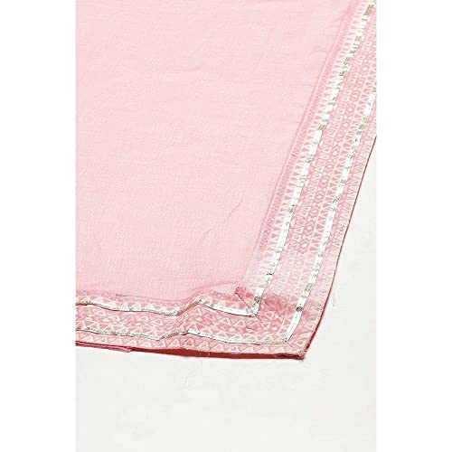 BIBA WOMEN PRINTED NARROW SALWAR KURTA DUPATTA(SKDBANDHAN7871_POWDER BLUE_42)