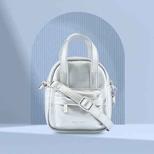 Fastrack Mini Metallic Sling | Faux-Leather Women's Handbags | Sling for Casual Carry