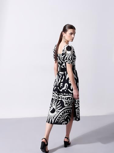 VERO MODA Women's Fit & Flare Black Dress