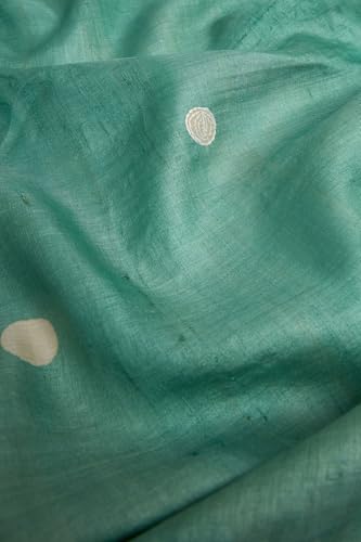 Taneira Chattisgarh Hand Painted Tussar Saree For Women With Unstitched Blouse Piece (Light Green-SAAFWEHTT0101)