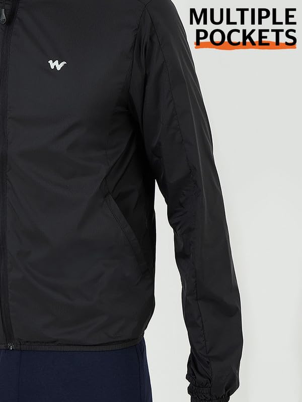 Wildcraft Men Nylon Windcheater| Jacket (Black, XL)