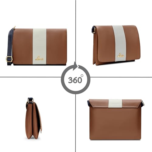 Lavie Women's Reese 2C Colorblock Crossbody Sling Bag | Flap Sling Bag | Ladies Purse Handbag | Gift for Women