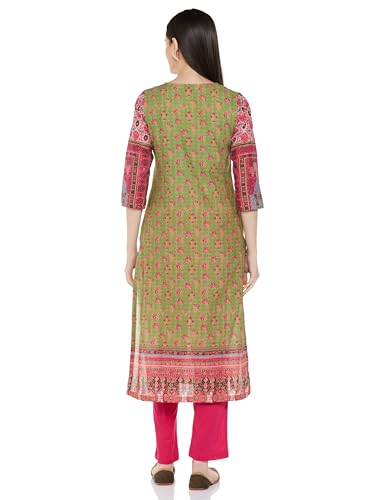 BIBA Women's Cotton Suit Set (ASSORTED1840EAW22GRN_Green