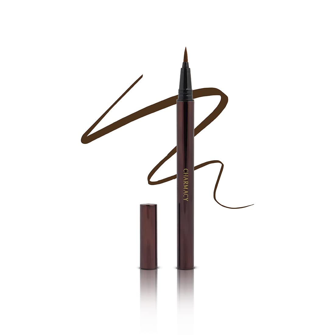 Charmacy Milano Eyeliner Sketch Intense (Dark Brunette) - 0.6ml, Waterproof, Sweatproof, Transferproof, Smudge Resistant, Long Lasting, No Touchup, Mess Free, Fast Drying