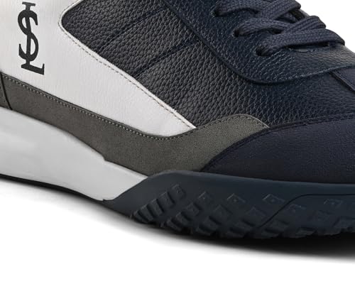 LOUIS STITCH Blue and Grey Sneaker for Men | Comfortable Lace-Up Sneaker | LSP-SNK-AVI004-BUGY | UK-8