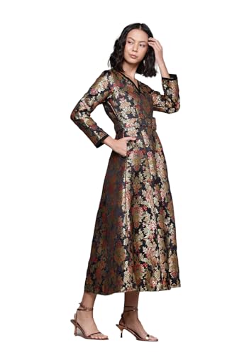 Aarke Ritu Kumar Black Yasmine Festive Long Dress