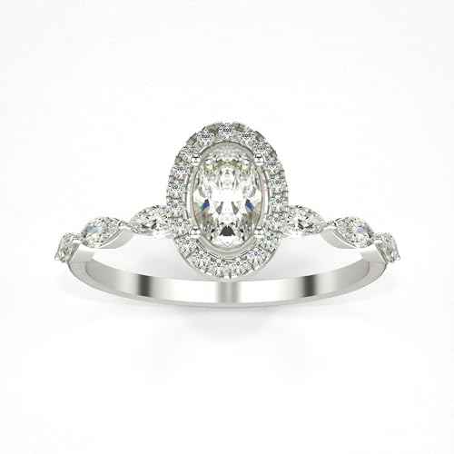 VALANOVA Hallmarked 18K Gold & Certified Lab Grown Diamond 1.23cts | Ring For Women's/Girls | Stylish & Elegant | VGR0468E | Ring Size: 6