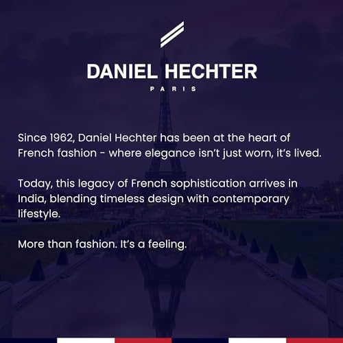 Daniel Hechter Paris Cite Collection Analog Watch for Men with Square Dial, Magnifier Dome Glass, Date Display, Quartz Movement and Silicone Strap - DHM1017
