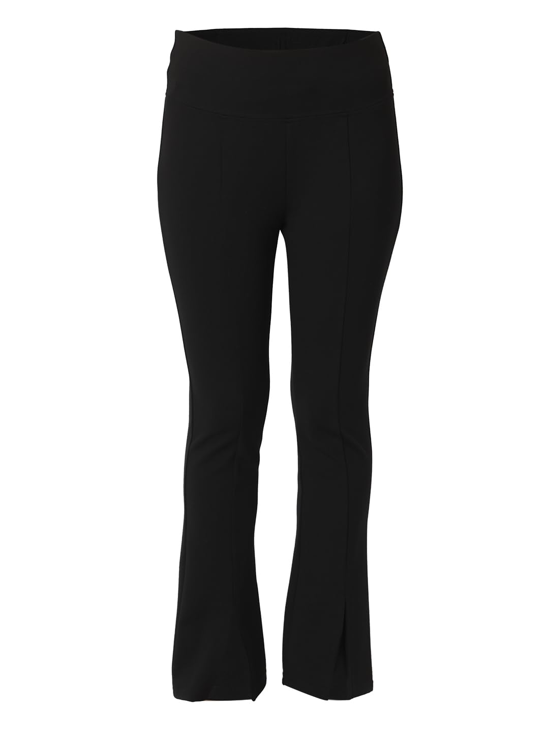 VERO MODA Black Front Slit Flared Pants