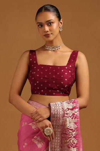Soch Womens Lavender Dola Silk Ethnic Motifs Zari Woven Saree