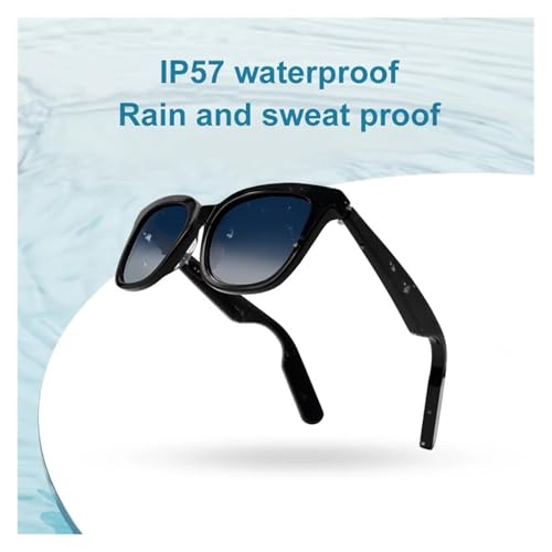 JUCFRDNJ Bluetooth Smart Glasses Premium Smart Bluetooth Built-in Speaker Headset Glasses Sunglasses and Earphones 2 in 1