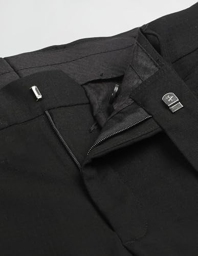 Arrow AutoFlex Regular Fit Trousers_ARAJTR2151_38 Black