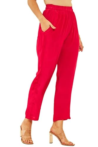 Soch Womens Fuchsia Crepe Floral Printed Co-Ord Set with Sequins Details