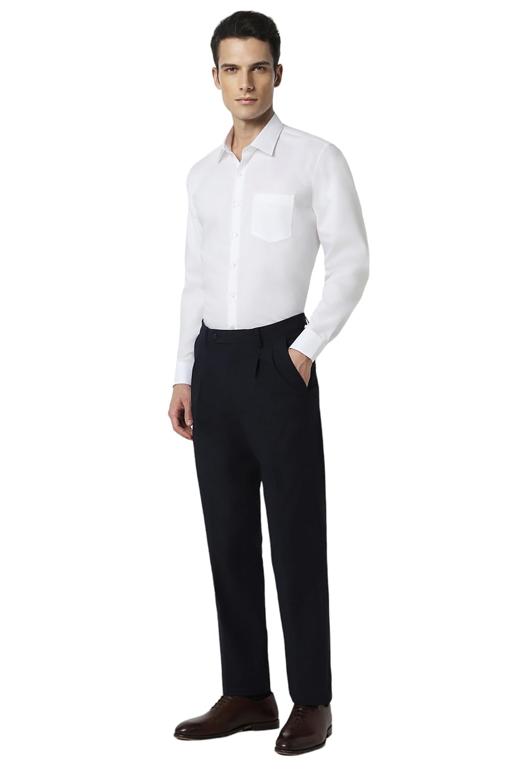 Van Heusen Cotton Men's Slim Fit Shirt (VHSFFSLBA14081_Ceramic White 42)