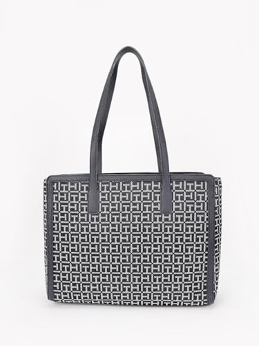 Tommy Hilfiger Logo Blue Polyester Tote Bag