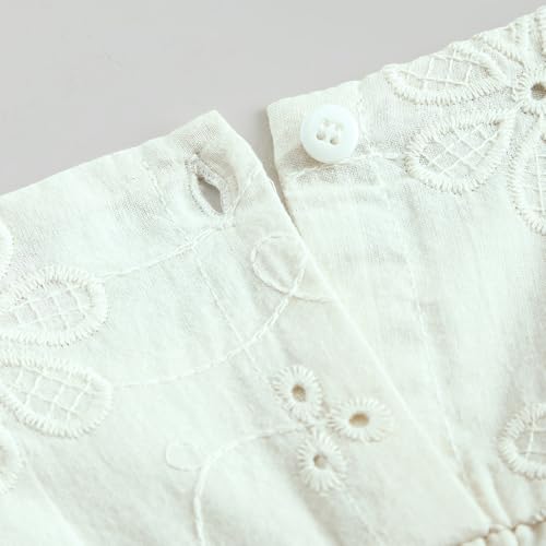 Hopscotch Baby Girls Floral Print Short Sleeves Ivory Bodysuits For Ages (3-6 Months)