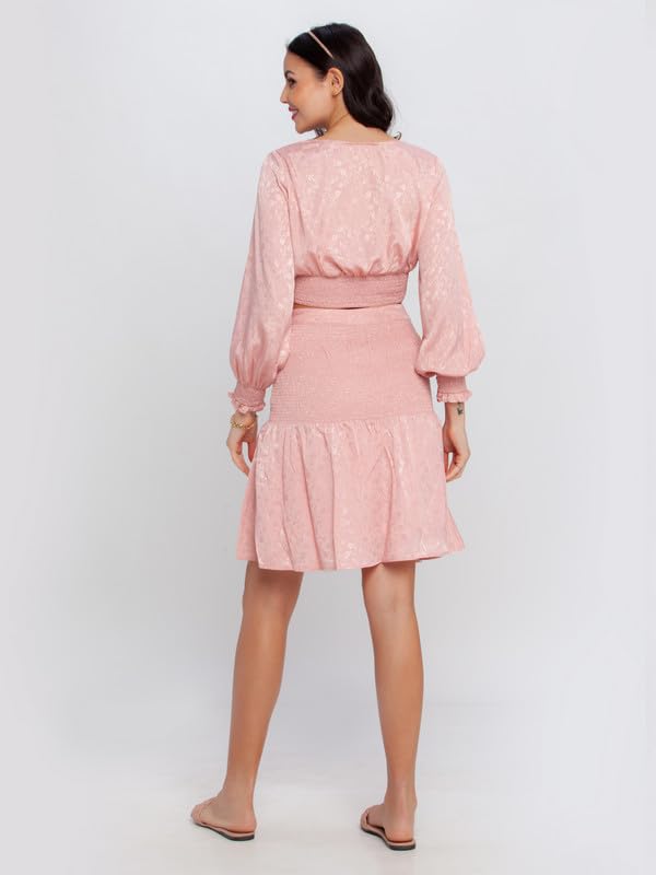 Zink London Women's Floral Printed Co-Ord Set Pink