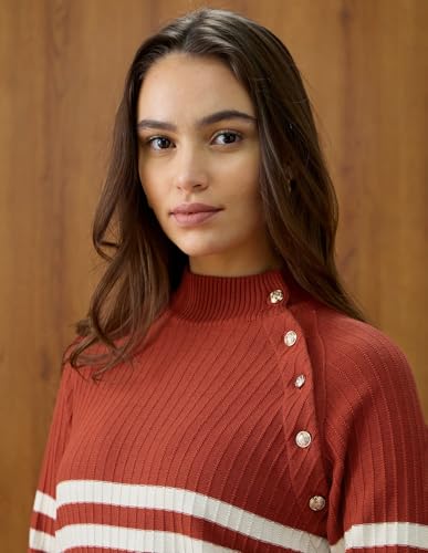 U.S. POLO ASSN. Horizontal Striped Regular Fit Sweater (UWAW25SWE182_Multi-Colour_XS) Multicolor