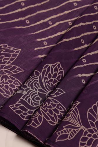 Soch Womens Purple Desert Storm Floral Salwar Suit With Mirror Work