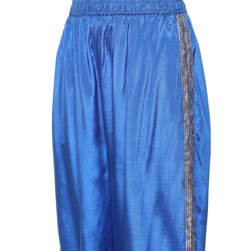 Rangriti Women's Straight Pants (RMMSTRYOF18451AW23CBTBLU_Blue
