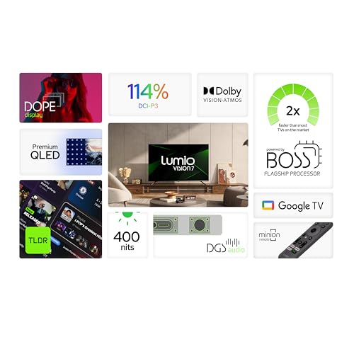 Lumio Vision 7 109 cm (43 inches) 4K Ultra-HD Smart QLED TV FTW1-ADSG
