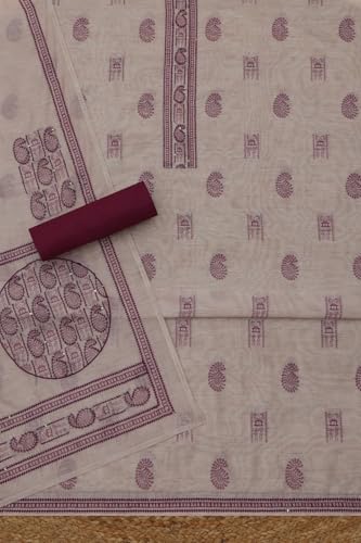 Soch Womens Pink Chanderi Warli Dress Material With Sequins