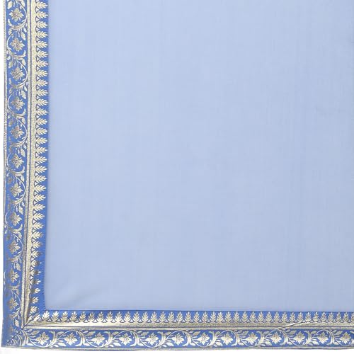 Biba Women Electric Blue Cotton Printed Anarkali Suit Set_44