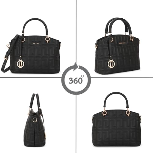 Lavie Luxe Women's Label Small Satchel Bag | Satchel Handbag for Work | Ladies purse | Stylish Shoulder Bag | Gift for Women