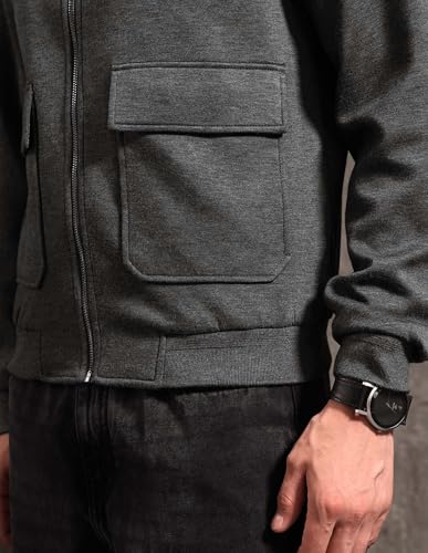 U.S. Polo Assn. Denim Co. Men's Heathered Black & Gold Jacket (UDJCK004A_Antra Melange_2XL)