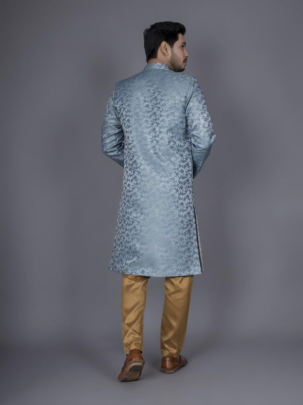 XEPON Mens Ethnic Wear SKY Traditional Indo Western Set (Size, S Size)