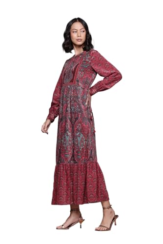 Aarke Ritu Kumar Deep Pink Aaira Velvet Long Dress