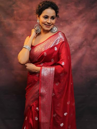 Amrutkala Sarees Designer Kanjivaram Woven Banarasi Silk Solid Saree