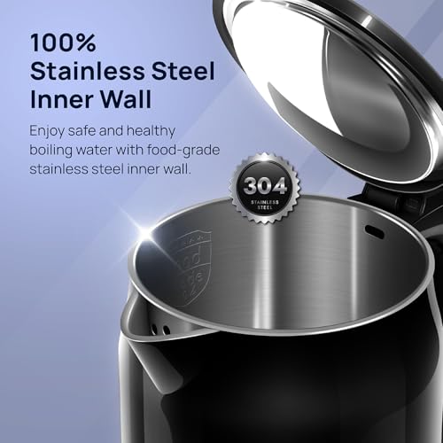 wipro ABS Elato BK 213 Cool Touch Electric Kettle,1.8 Litre,Anti-Rust Shield,Super Fast Heating,3X Protection,Overheat,Dry Boil & Auto Shut-Off,One Touch Opening,1200 Watts,2 Years Warranty,Black