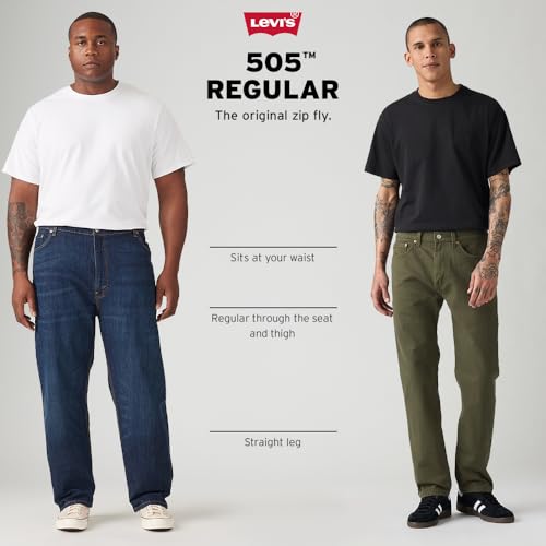 Levi's Men's 505 Regular Fit Jean, Medium Stonewash, 29x30
