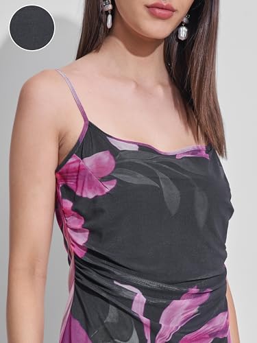 Tokyo Talkies Women Shoulder Straps Sleeveless Maxi Dress TTJ6012636 Multicolor XL