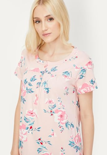 Max Women Floral Printed Nightgown (SU24KG05LIGHT Pink)_XL
