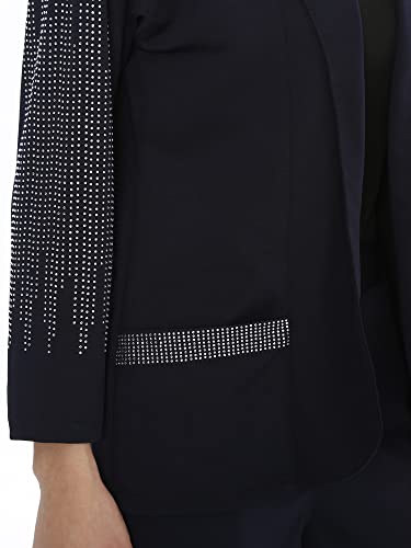 HAUTEMODA Women Blazer and Trouser Co-ord Set (XXL, Black)