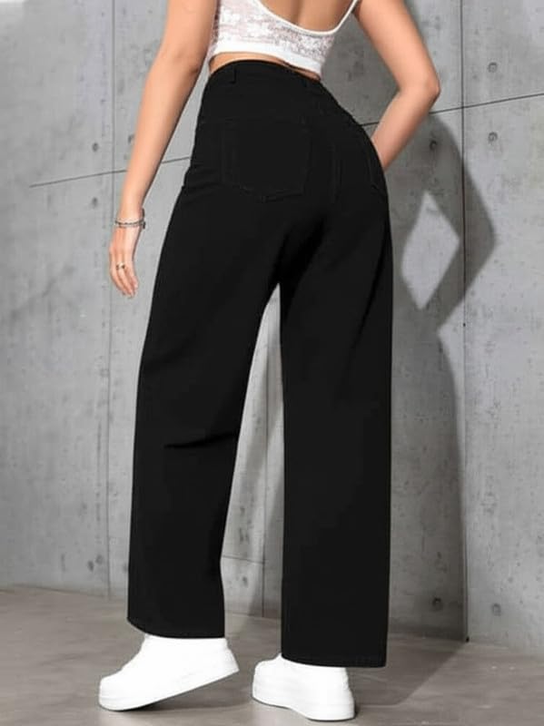 Ben Martin Baggy Jeans for Women || Women,s Loose Jean Pants || Oversized Jean's for Women's || Wide Leg Jean,s for Woman || Casual Jins for Woman's || Loose Jin Pant for Woman,s Black 05-26