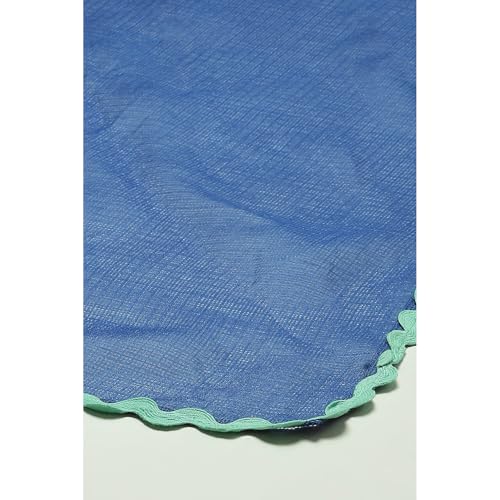 Rangriti Women Indigo Cotton Blend Woven Dupatta_Free Size