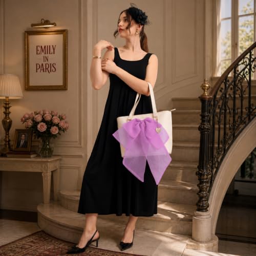 Caprese X Emily in Paris Ellen Large Tote Shoulder Bag for Women with Multi-Compartment Interior, Handbag for Work, Travel & Occasion& Exclusive Parisian Metal Charm
