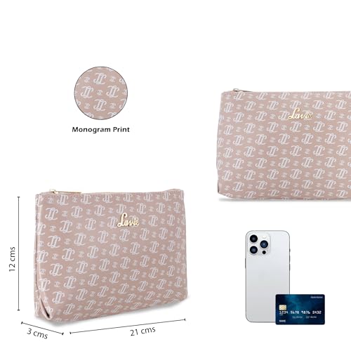 Lavie Women's Mono LL Monogram Printed Pouch Wallet | Spacious Compartment | Gift for Women