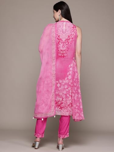 Aarke Ritu Kumar Pink Emilia Kurta with Palazzo and Dupatta