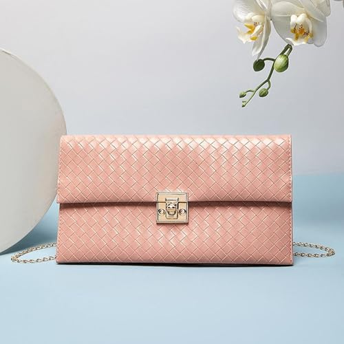 CALANDIS™ Women Clutch Elegant Handbag Pouch Purse Crossbody for Party Travel Shopping Pink | Womens Handbags & Bags