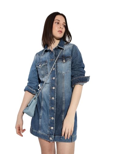 ONLY Women Blue Shirt Dress